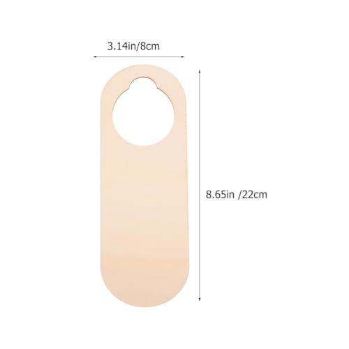 VOSAREA 20pcs Unfinished Wood Door Knob Hangers Blank Door Knob Signs Hanging Direction Signs for DIY Craft Home Hotel Office Decoration VOSAREA