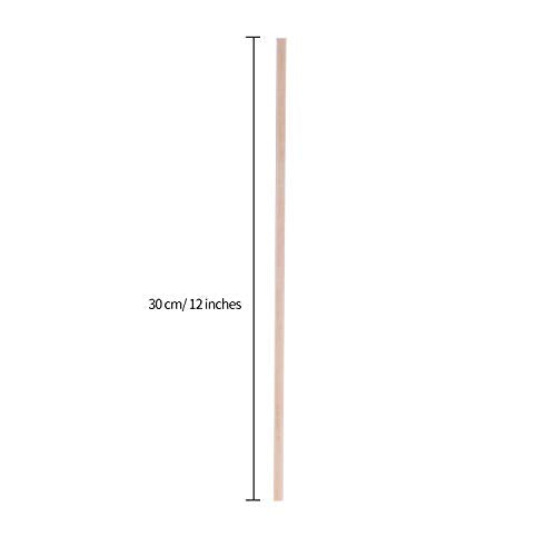 Senkary Wooden Dowel Rods 1/8 x 12 Inch Unfinished Natural Wood Craft Dowel Rods, 100 Pieces Senkary
