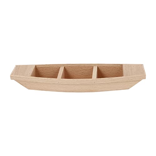 Kisangel 1pc Miniature Wooden Boat Wooden Boat Unfinished Boat Wooden Mini Wood Boat Wooden Row Boat Unfinished Wood Boat Outdoor Toys Oars Canoe Kisangel