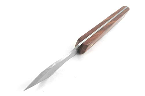 Mikov V2003010 Thin Blade Dual Bevel Marking Knife with Finger Indents 0.060-Inch-Thick Blade 1/2 Inch Wide 1-7/8 Long with Rosewood Handle Stainless Mikov