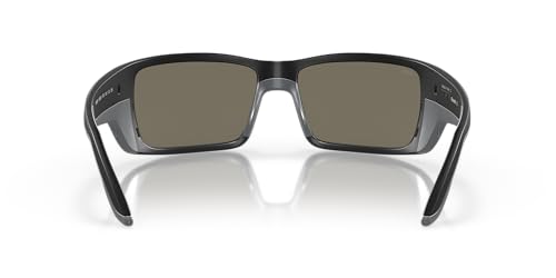 Costa Del Mar Men's Permit Polarized Rectangular Sunglasses, Matte Black/Grey Blue Mirrored Polarized-580G, 62 mm Costa Del Mar
