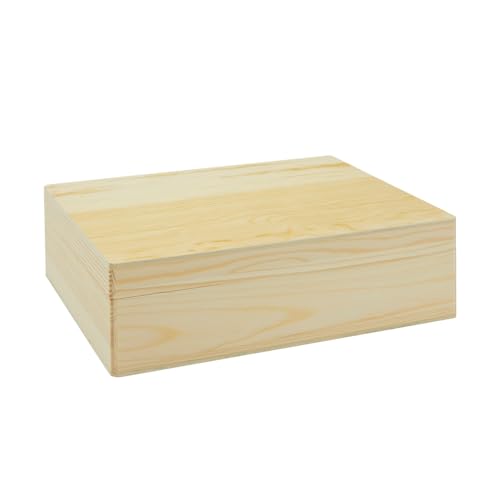 Bright Creations Unfinished Wooden Jewelry and DIY Crafts Storage Box (9 x 12 x 3.3 In) Bright Creations