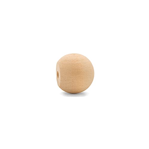 Woodpeckers Unfinished Wood Ball Knobs 1 inch for Kitchen Cabinet Knobs, Drawer Knobs, Dresser Knobs and Crafts, Pack of 50 Woodpeckers