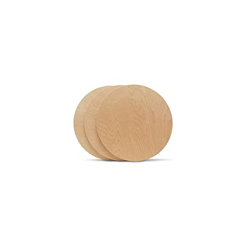 Wood Circle Disc 4 inch Diameter, 1/2 inch Thick, Birch Plywood, Pack of 5 Unfinished Round Wooden Circles for Crafts by Woodpeckers Woodpeckers