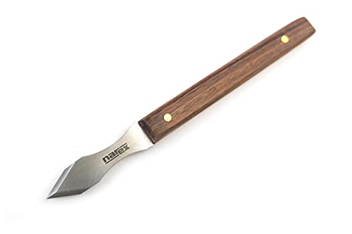 Narex Dual Bevel Marking Knife Stainless Steel Blade Rosewood Handle Finger Indents (0.060" Thick Blade) Narex