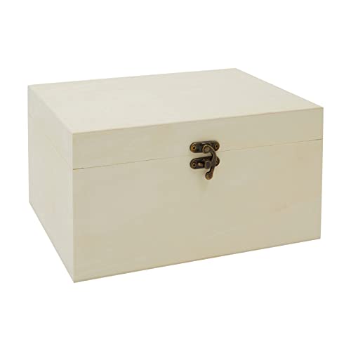 Juvale 5 Pack Unfinished Wooden Boxes with Hinged Lids Arts and Crafts, Wood Storage Boxes to Paint (Natural, 5 Assorted Sizes) Juvale