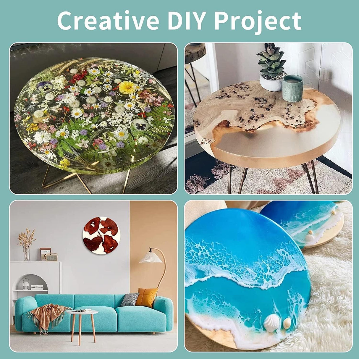 Extra Large Resin Table Mold 14 Inch round Silicone Epoxy Resin Molds for River Table, DIY Crafts,Cutting Board, Desktop Decoration WoodArtSupply