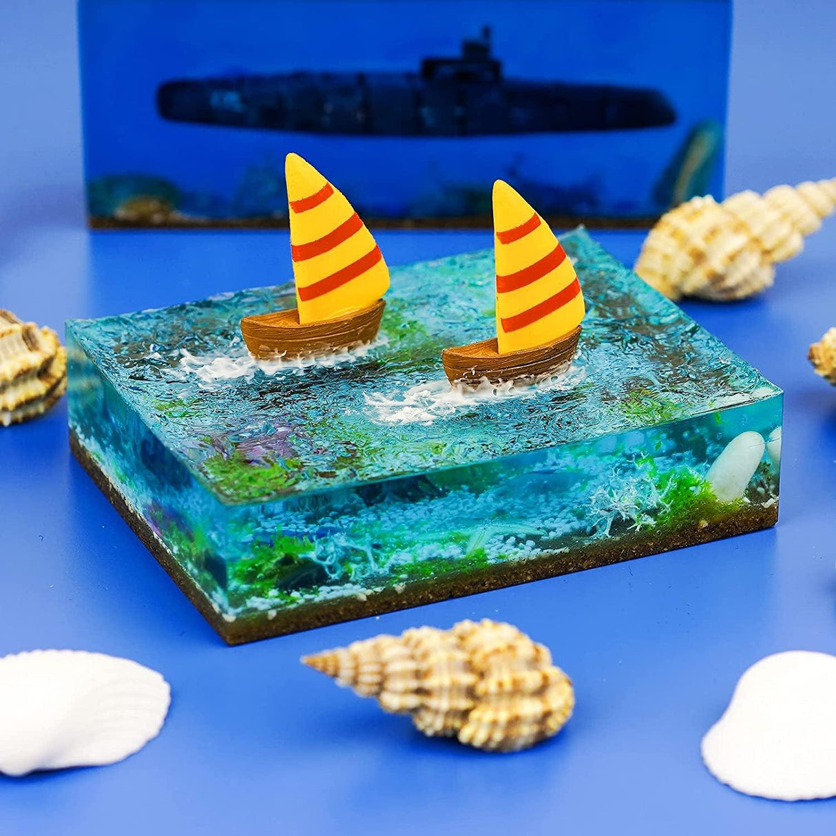 Square Resin Mold 9PCS Different Sizes Silicone Molds for Resin Jewelry, Specimen DIY WoodArtSupply