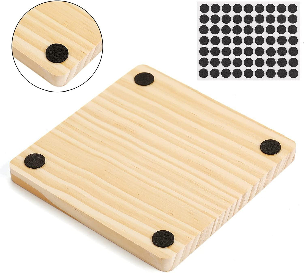36 Pack Unfinished Wood Coasters, 4 Inch Square Blank Wooden Coasters Crafts Coasters WoodArtSupply