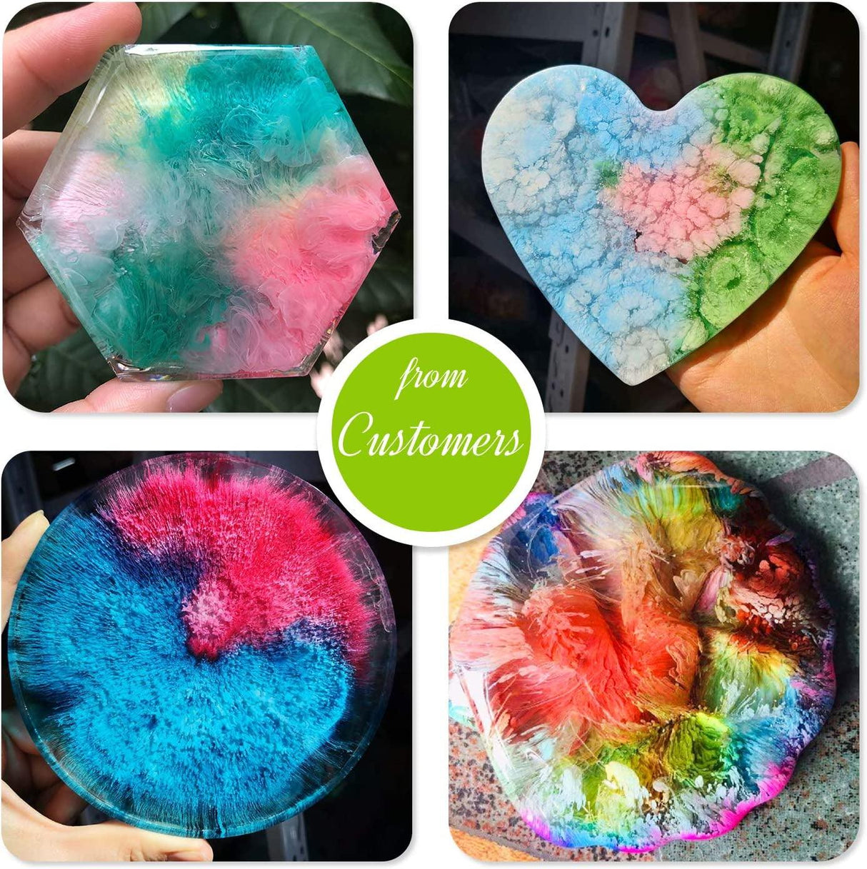 Alcohol Ink Set - 24 Vibrant Colors Alcohol-Based Ink for Resin Petri Dish Making, Epoxy Resin Painting - Concentrated Alcohol Paint Color Dye for WoodArtSupply