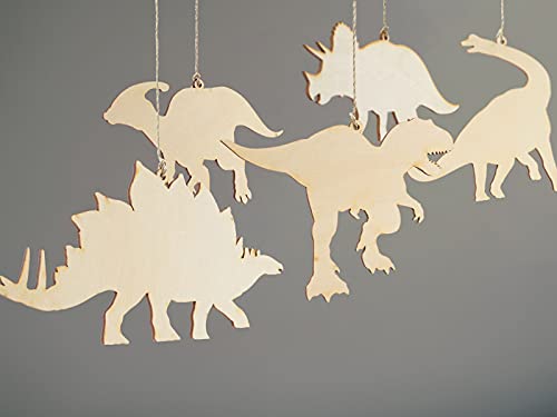 Summer-Ray 20 Wooden Dinosaur Laser Cutout DIY Craft Party Decoration Art Embellishment Room Decoration Summer-Ray.com
