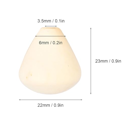 50Pcs Wooden Beads for Crafts, Natural Wood Beads Cone Shape Unfinished Wooden Loose Beads Wood Spacer Beads for Crafts DIY Jewelry Making HERCHR