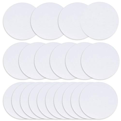 Sublimation Blanks Drink Coasters,20 Pcs 3.5 Inch MDF White Round Coasters for Crafts Painting Heat Transfer Greeney