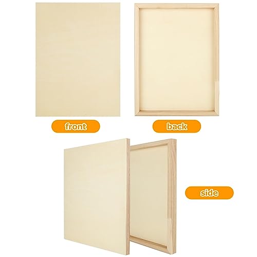 ACXFOND 6 Pack Wood Panels for Painting 12 x 16 Inch Craft Wood Board Unfinished Wood Wooden Panel Boards for Painting, Pouring, Arts, Crafts, Paints ACXFOND
