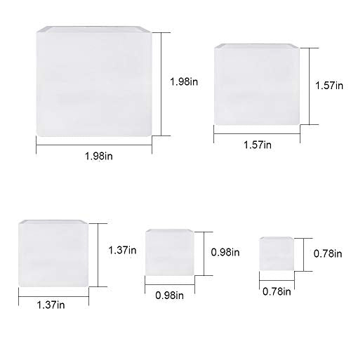 FineGood 5 Pcs Square Resin Molds Epoxy Resin Molds Molds Resin Mold Kit Silicone Resin Mold FineGood
