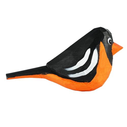VIPbuy Handmade Wood Bird Figurines, Hand Carved Painted Wooden Bird Ornaments Crafts Home Office Desktop Decor Gifts (American Robin) VIPbuy