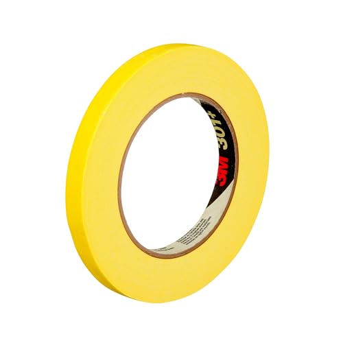 3M 301+12 301+ Yellow Masking or Painter's Tape, 12 mm Width 3M