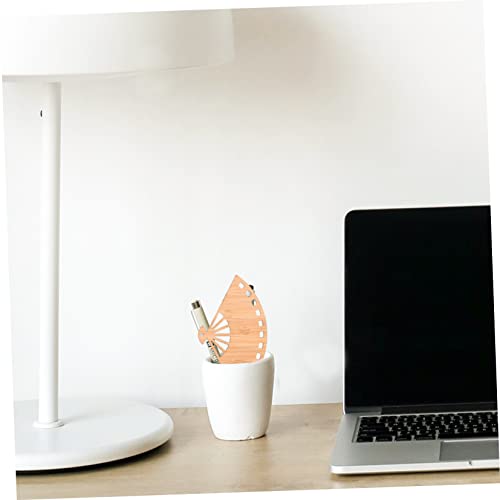 Operitacx 6pcs Blank Bamboo Bookmark Unfinished Hanging Tag Fan Shaped Bookmarks Gift Tags Unfinished Gifts Tags DIY Craft Bookmark Tag Blank Craft Operitacx