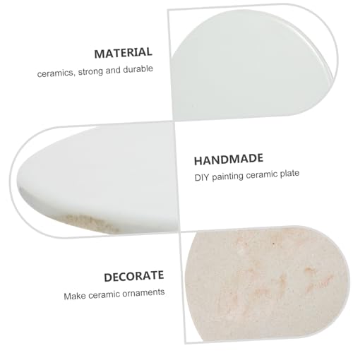 Tofficu Pottery White White Serving Platters Unfinished Ceramic Tiles Unfinished Ceramic Plate Dinner Decoracion para Mesa De Comedor Hand Ceramic Tofficu