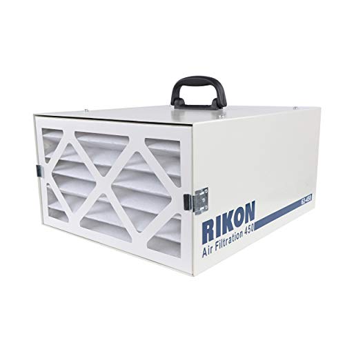 RIKON 62-450 3-Speed Remote-Controlled Air Filtration System (250/350/450 CFM) for large rooms up to 400 Square Feet - Circulates and Cleans Air 8 RIKON Power Tools