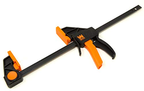 WEN CLR122 12-Inch Heavy Duty Steel Bar Clamps and Spreaders with 2.3-Inch Throat, Two Pack, Black WEN