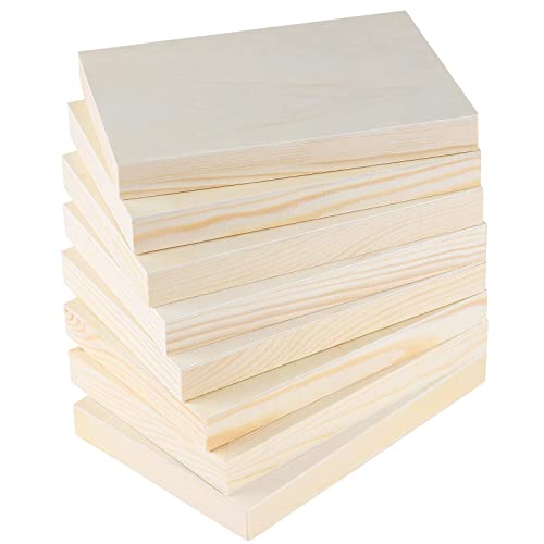 ADXCO 8 Pack Wood Panels 5 x 7 inch Wooden Canvas Board Unfinished Wooden Panel Boards for Painting, Arts, Pouring Use with Oils, Acrylics ADXCO