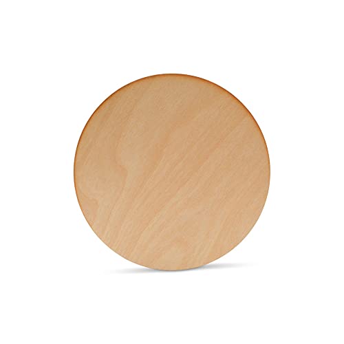 Wood Plywood Circles 6 inch, 1/8 Inch Thick, Round Wood Cutouts, Pack of 5 Baltic Birch Unfinished Wood Plywood Circles For Crafts, By Woodpeckers Woodpeckers