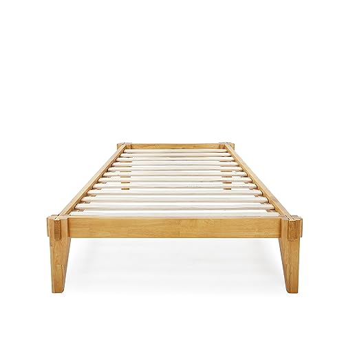 Bme Chalipa 14” Solid Wood Platform Bed Frame with Japanese Joinery and Ample Storage Bme