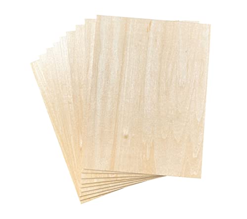 9 Pack 1/16 X 9 X 12 Inch Thin Basswood Plywood Sheets for Crafts Cregugua