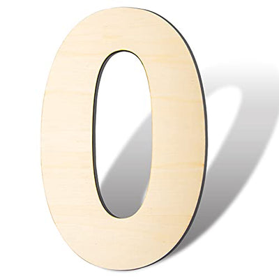 GDGDSY 14 Inch Blank Wood Number 0 Unfinished Wooden Number Sign Large Number 0 for Birthday Graduation DIY Craft Art Decoration Party Decoration.