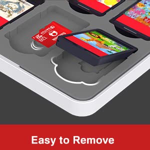 Switch Game Case Storage 24 Games Card and 24 Micro SD Cartridge Slots, Switch Game Holder for Nintendo Switch/OLED/Lite, Portable Switch Game Card CYKOARMOR