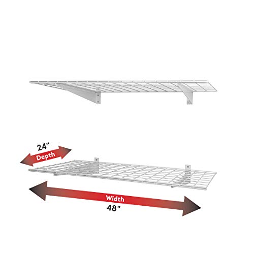 Hyloft 00630 48" x 24" Garage Wall Shelf Storage, White (Pack of 2) HyLoft