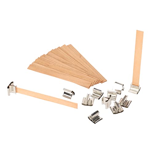 Smokeless Wooden Candle Wicks, Wood Candle Wicks Simple Operation for DIY Candle Making Janzoom