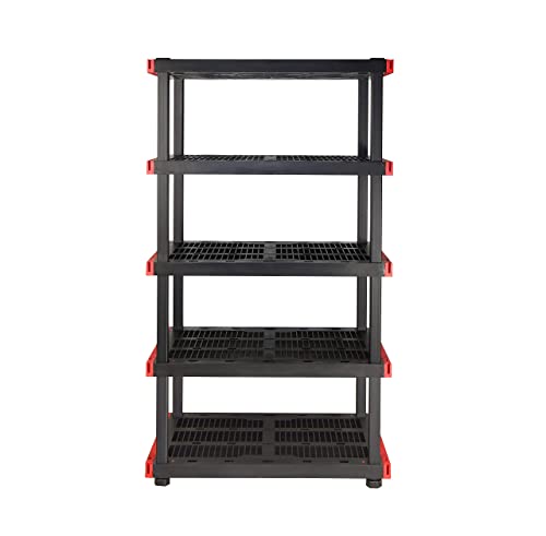 CX Craftsman, 5-Tier Highly Durable Storage Rack, 200lbs/shelf, (72.3”H x 40”W x 24”D), Interlocking Shelving Unit and Weather-Resistant Design, CX
