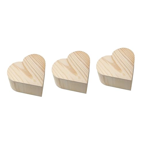 VOSAREA Kids Jewelry Organizer 3pcs Box wooden DIY wedding ring holder wooden unfinished earrings kids jewelry organizer wood ring holder travel for VOSAREA