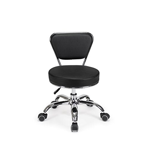 MAYAKOBA Dayton Garage Rolling Seat (Black) Pneumatic, Short Stool with Adjustable Height 13"-15", Perfect for Garage Task, Home Cleaning, Bathroom MAYAKOBA