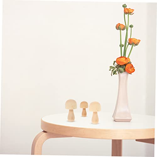 COHEALI 10 Pcs DIY Wooden Ornaments Unfinished Wood Peg Decoration Unfinished Wooden Peg Dolls Unfinished Wooden Pegs Wooden People Pegs Mushrooms COHEALI