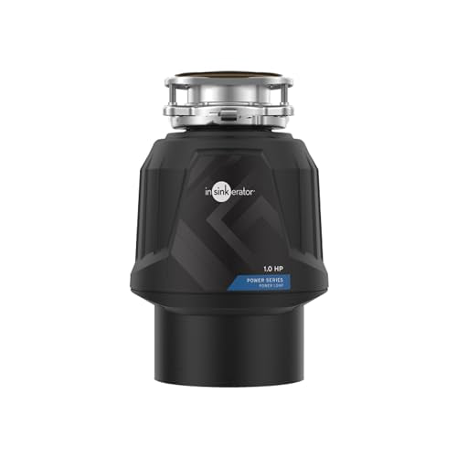 InSinkErator Power 1HP, 1 HP Garbage Disposal, Power Series EZ Connect Continuous Feed Food Waste Disposer, Black InSinkErator