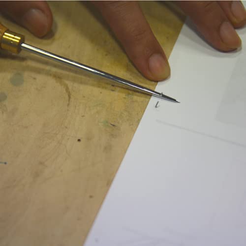 KAKURI Awl Tool for Sewing, Scratch Wood, Leather, Punch, Book Binding, Sharp Japanese Stainless Steel Scratch Awl 4-3/4" Multitool, Maple Wood KAKURI