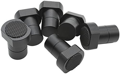 6 Pack Bench Dogs Bench Dog Clamp Woodworking Accessories For 3/4 Inch Workbench Dog Hole With Non-Slip Pad Aluminum Alloy MFT stops (19mm) ViewReal