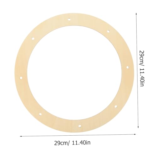 COHEALI 6pcs Wooden Punched Blank DIY Wreath Wooden Frame Holiday Decoration Hanging Base () 10pcs Wood Ring Wreath Boards Wooden Floral Hoops Craft COHEALI