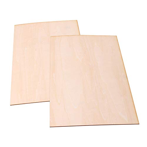 BQLZR 300x200x1.5mm Rectangle Unfinished Unpainted Basswood Wooden Sheets for Craft DIY Hand-Made Project Mini House Building Architectural Model BQLZR