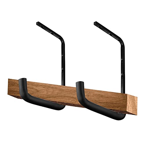 Locawaya Heavy Duty Garage Storage Hooks, Overhead Garage Storage Rack, 4 Pack Wall Mounted Ladder Hook, Utility Ceiling Hangers & Organizer for Locawaya