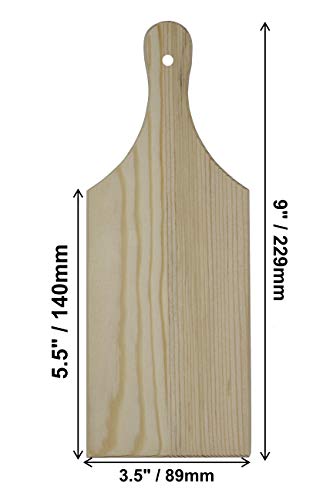 Creative Hobbies Small Unfinished Wooden Cutting Boards - Mini Charcuterie for Decorating and Crafting, 9.25 H x 3.5 W x 1/4 Inches | 4 Pack Creative Hobbies