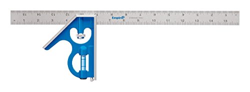 Empire Level E280 16-Inch Heavy Duty Professional Combination Square w/Etched Stainless Steel Blade and True BlueR Vial Empire Level