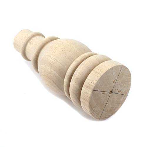 Mewutal 6 Inch Unfinished Bun Feet for Furniture Legs, Replacement Solid Wood Furniture Legs, Sofa Legs, Coffee Table Legs, Dressing Table, Set of 4 Mewutal