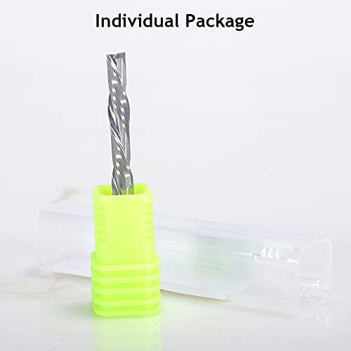 Hozly Downcut Bit 1/8" Shank Down Cut Spiral CNC Router Bits End Mill Tungsten Carbide Milling Cutter Set 5 Pack HOZLY