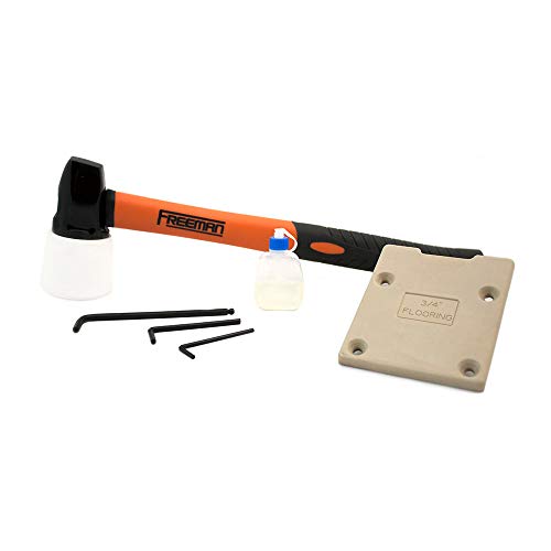 Freeman P50LSLW Lightweight Pneumatic 2-in-1 15.5-Gauge and 16-Gauge 2" Flooring Nailer / Stapler with Flooring Mallet and Interchangeable Base Freeman