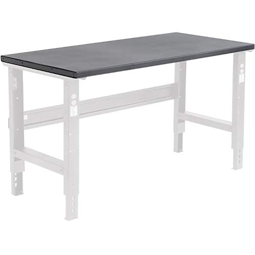 Global Industrial Steel Square Edge Workbench Top, 12 Gauge Steel, 60" W x 30" D x 1-3/4" Thick, Black Global Industrial