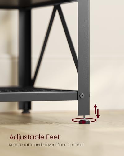 VASAGLE TV Stand, TV Console for TVs Up to 70 Inches, TV Table, 63 Inches Width, TV Cabinet with Storage Shelves, Steel Frame, for Living Room, VASAGLE